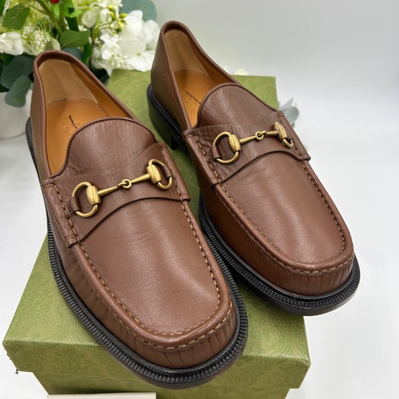 Men’s Gucci horse bit 1953 leather loafers size 11.5 fits 12.5 US made in Italy main image 10